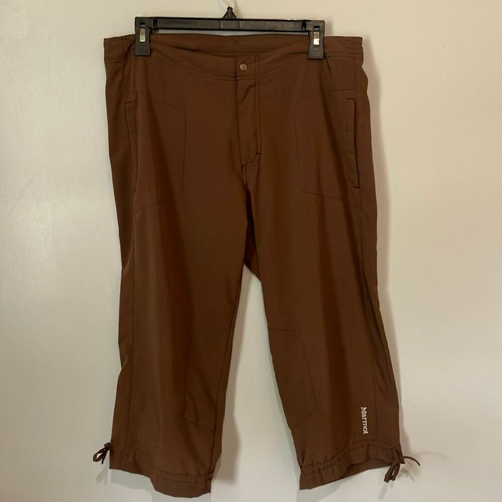 Marmot Women’s Brown Cropped Hiking Pants Medium Lightweight Outdoor #785